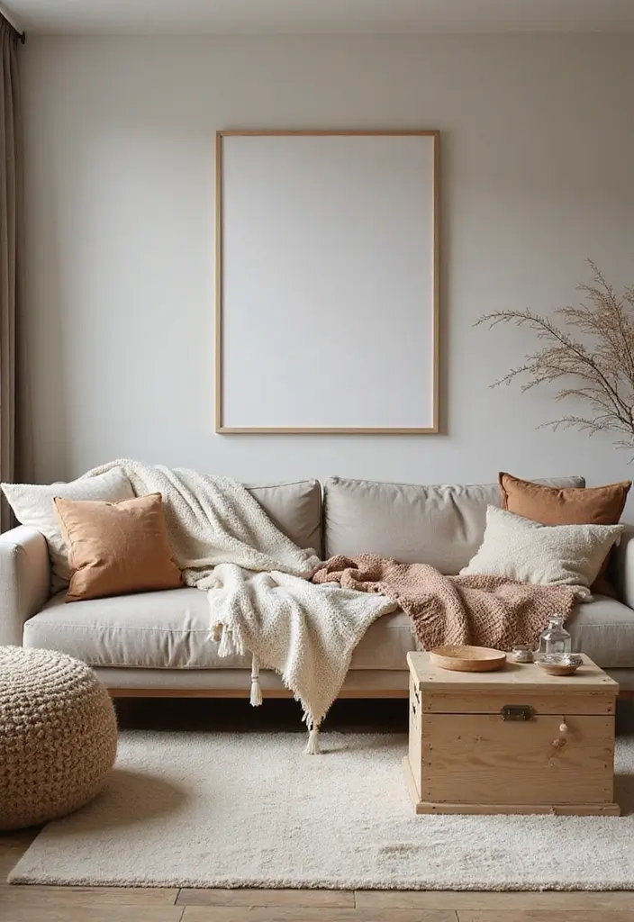 30+ Toca Boca Bohemian House Living Room Inspirations - 7. Layered Textures