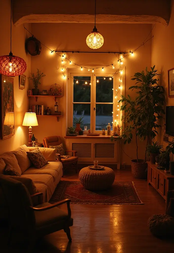 30+ Toca Boca Bohemian House Living Room Inspirations - 8. Bohemian Lighting