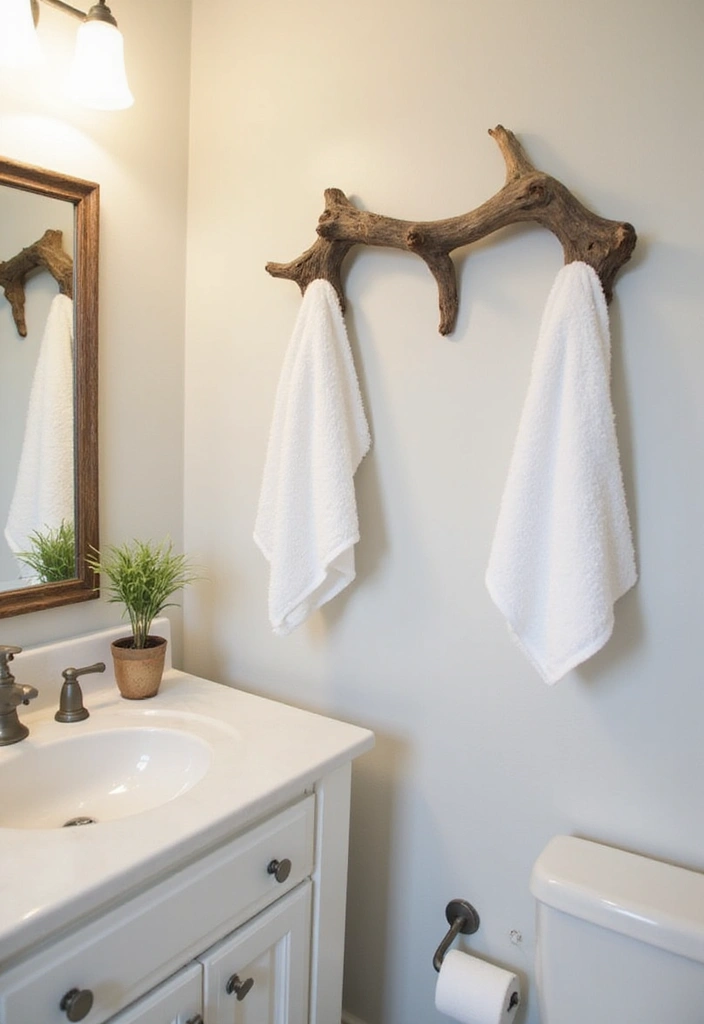 30+ Vintage Bohemian Bathroom Ideas That Feel Timeless - 19. Unique Towel Holders