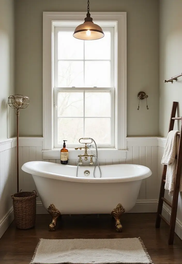 30+ Vintage Bohemian Bathroom Ideas That Feel Timeless - 9. Vintage Bathtubs