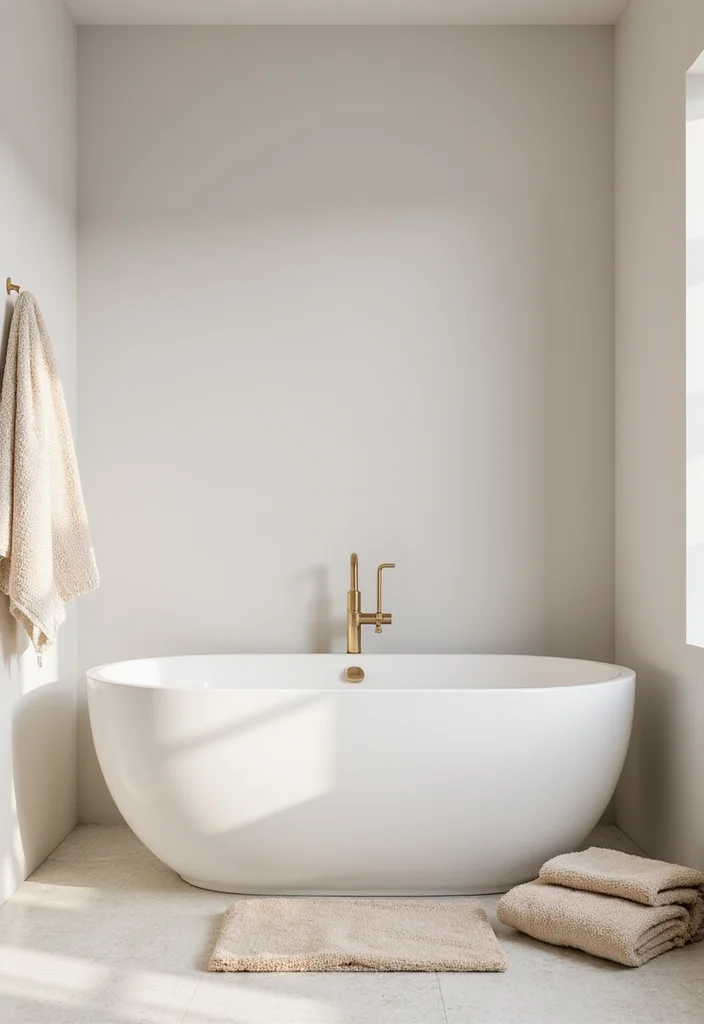 10 Bathroom Tub Decor Ideas for a Relaxed Spa Look - 1. Soft Neutral Palettes