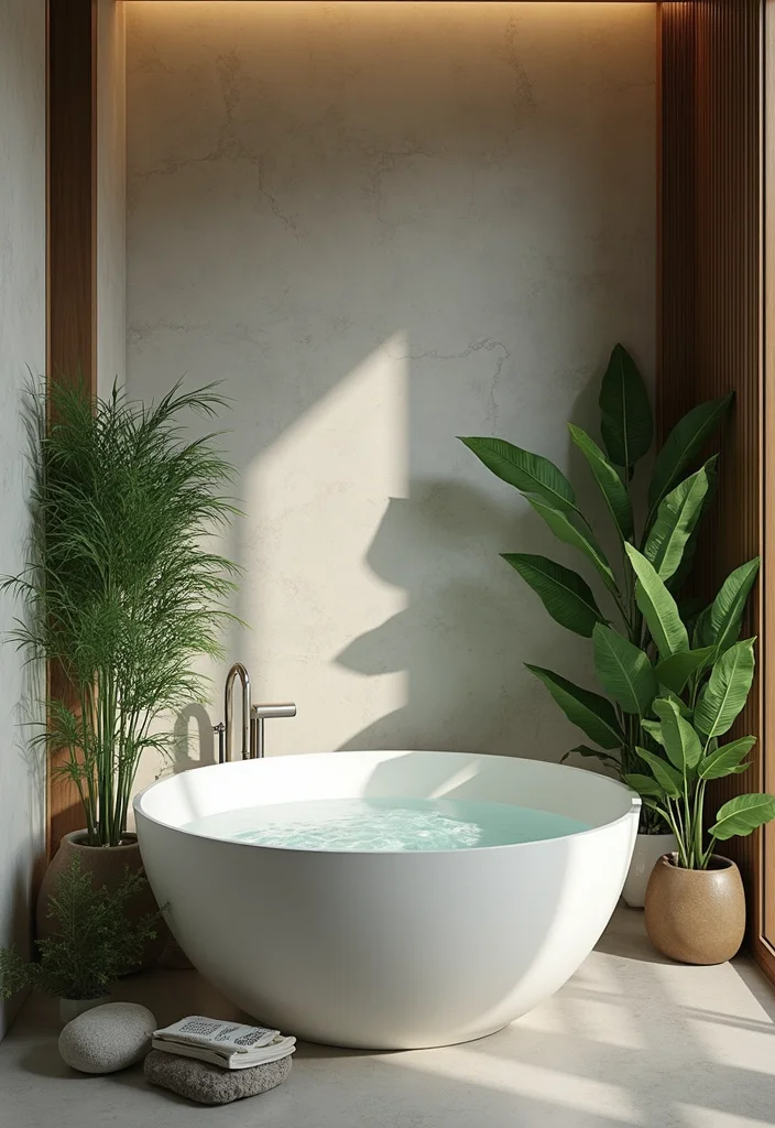 10 Bathroom Tub Decor Ideas for a Relaxed Spa Look - 2. Natural Elements