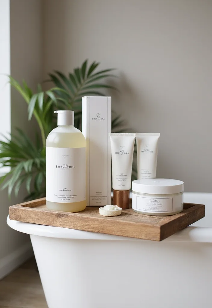 10 Bathroom Tub Decor Ideas for a Relaxed Spa Look - 4. Luxe Bath Essentials