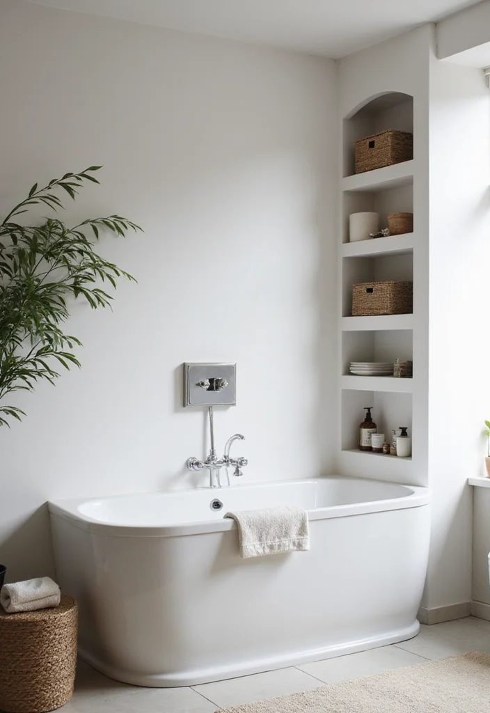10 Bathroom Tub Decor Ideas for a Relaxed Spa Look - 9. Clutter-Free Spaces