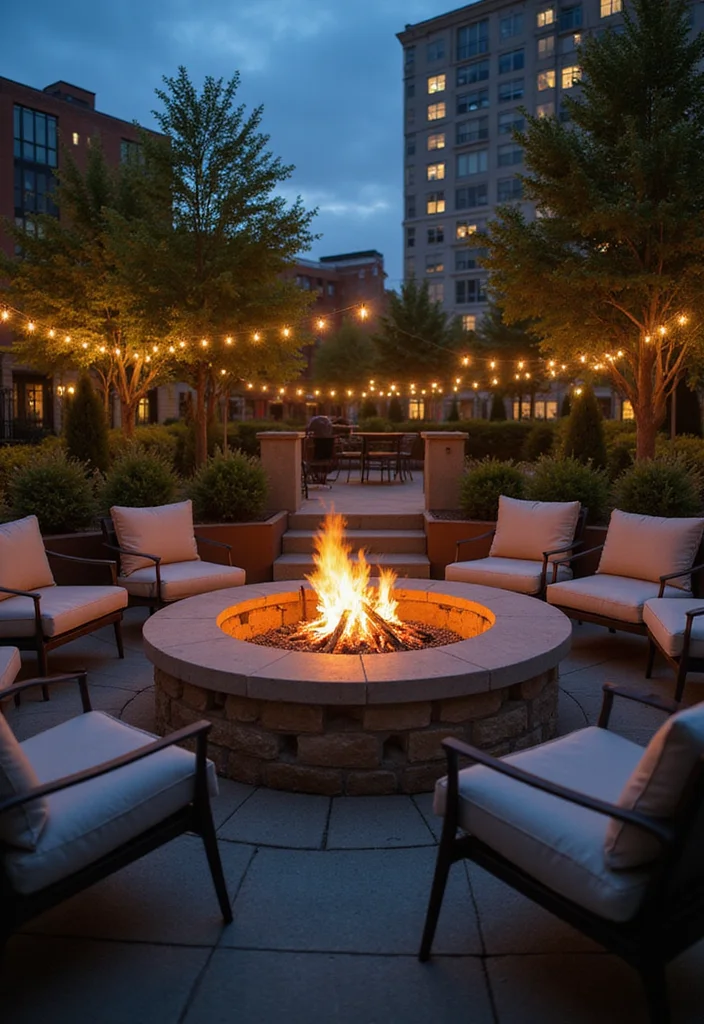 10 Condo Backyard Ideas for Practical Urban Outdoor Living 100 10 Condo Backyard Ideas for Practical Urban Outdoor Living - 10. Fire Pit Magic