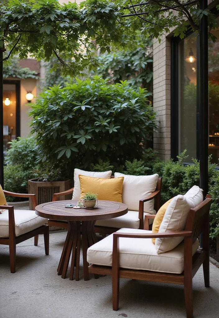 10 Condo Backyard Ideas for Practical Urban Outdoor Living 12 10 Condo Backyard Ideas for Practical Urban Outdoor Living - 2. Cozy Outdoor Seating