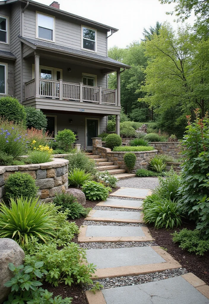 10 Duplex Backyard Ideas for Shared Yet Stylish Spaces - 4. Multi-Level Landscaping