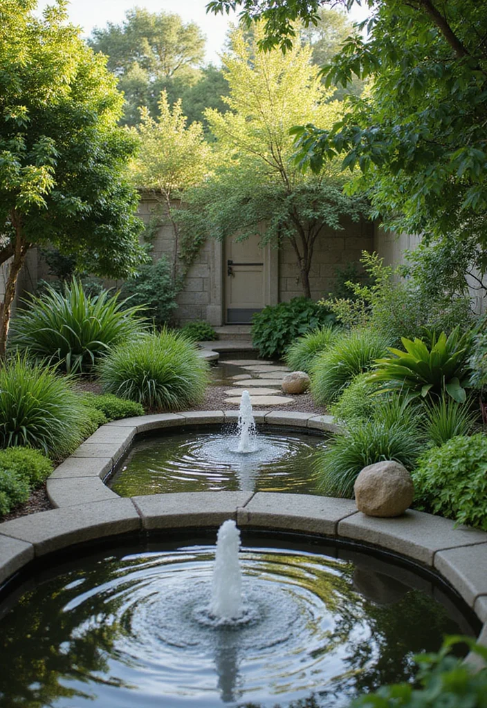 10 Duplex Backyard Ideas for Shared Yet Stylish Spaces - 8. Water Elements for Relaxation