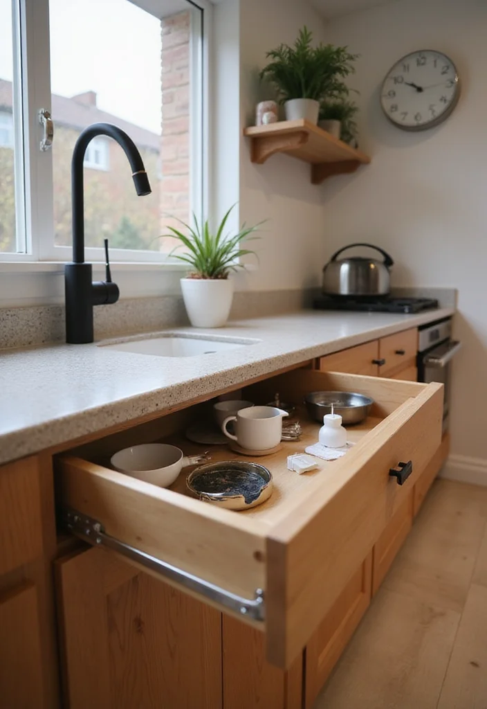 10 Kitchen Island Outlet Ideas for Convenient Hidden Power - 2. Drawer Outlets