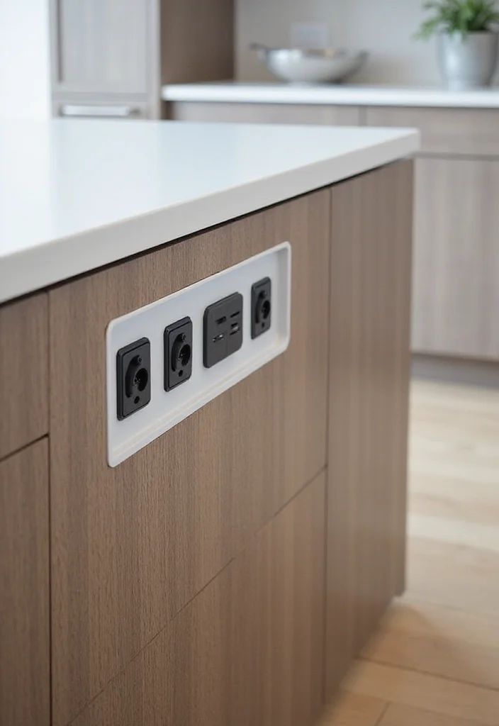 10 Kitchen Island Outlet Ideas for Convenient Hidden Power - 8. Under-Counter Outlets