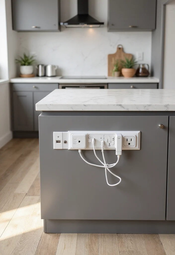 10 Kitchen Island Outlet Ideas for Convenient Hidden Power - 9. Modular Outlet Systems