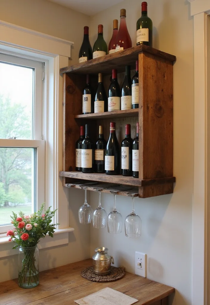 10 Kitchen Pallet Ideas for Rustic Budget Friendly Projects - 6. DIY Pallet Wine Rack