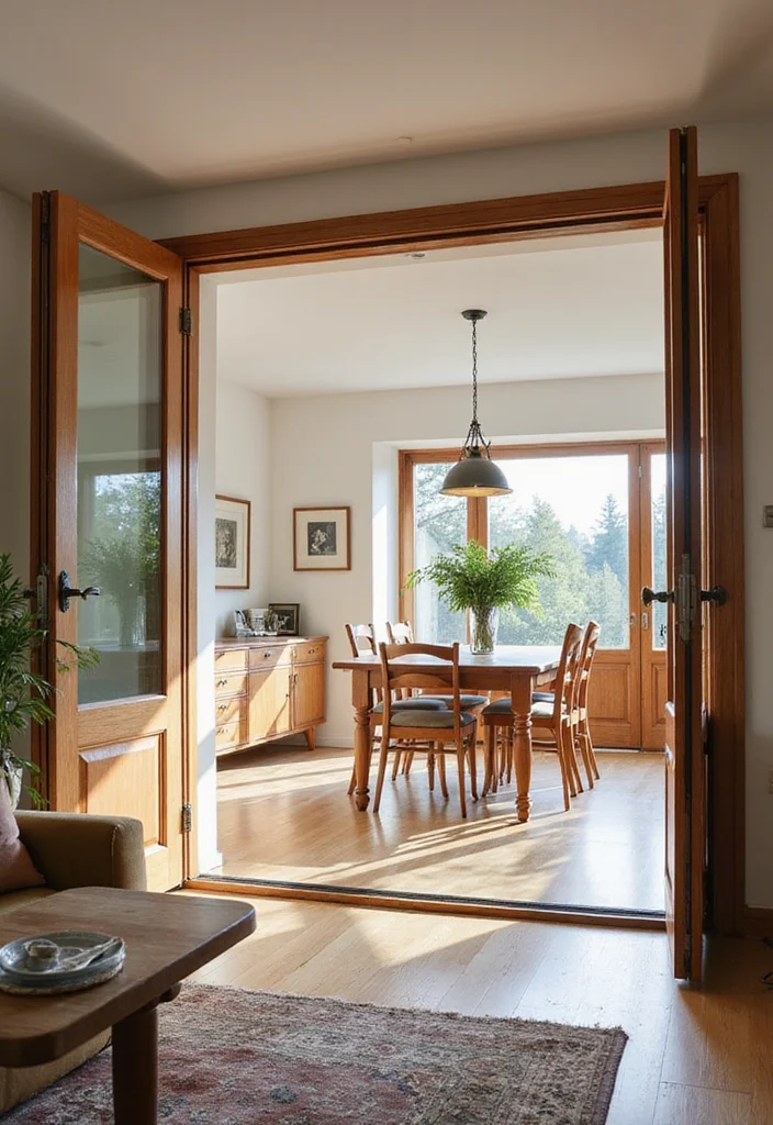 10 Living Room Door Ideas for Smooth Functional Flow - 7. Folding Doors for Space Efficiency
