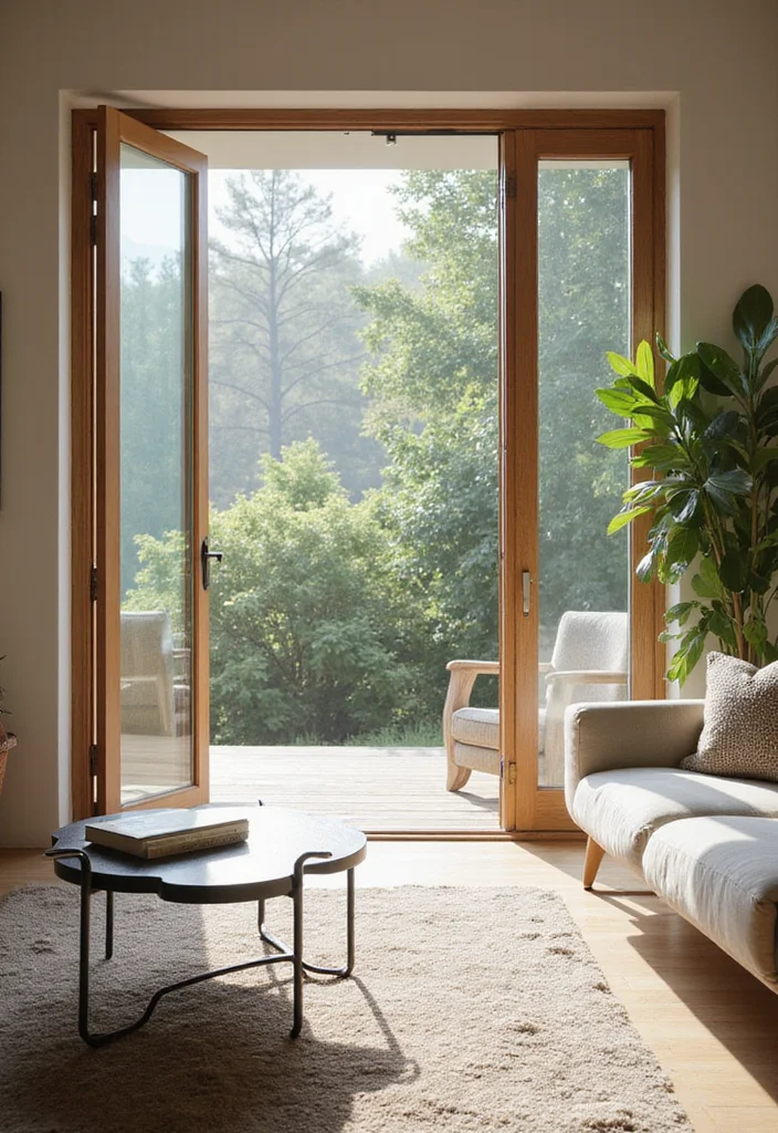 10 Living Room Door Ideas for Smooth Functional Flow - 8. Customizable Glass Doors