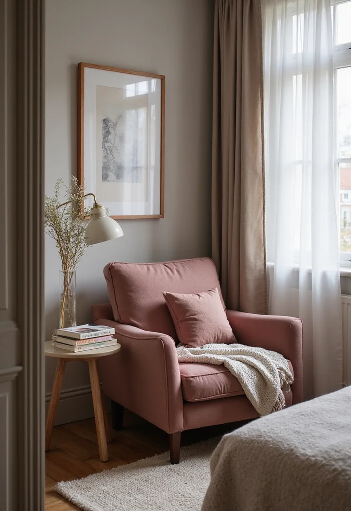 10 Mauve Bedroom Ideas for Warm Subtle Romance 100 10 Mauve Bedroom Ideas for Warm Subtle Romance - 10. Cozy Reading Nook