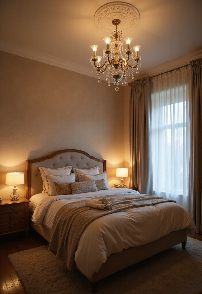 10 Mauve Bedroom Ideas for Warm Subtle Romance 12 10 Mauve Bedroom Ideas for Warm Subtle Romance - 2. Romantic Lighting Fixtures