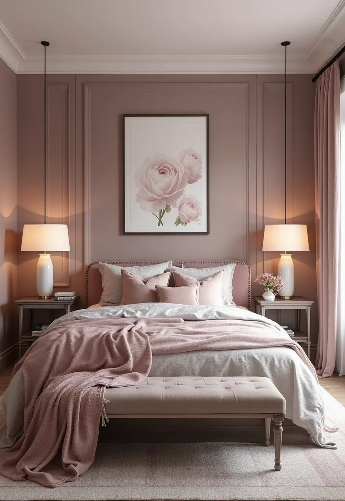 10 Mauve Bedroom Ideas for Warm Subtle Romance 34 10 Mauve Bedroom Ideas for Warm Subtle Romance - 4. Mauve Accent Pieces