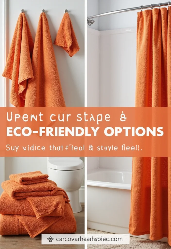 10 Orange Bathroom Ideas for Bright Warm Energy - 2. Orange Accents: Towels and Accessories