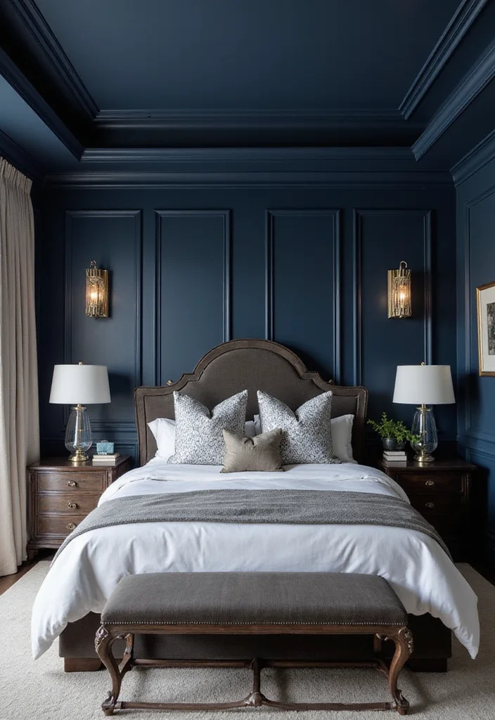 10 Tray Ceiling Ideas Bedroom for Added Visual Depth 12 10 Tray Ceiling Ideas Bedroom for Added Visual Depth - 2. Bold Color Statement