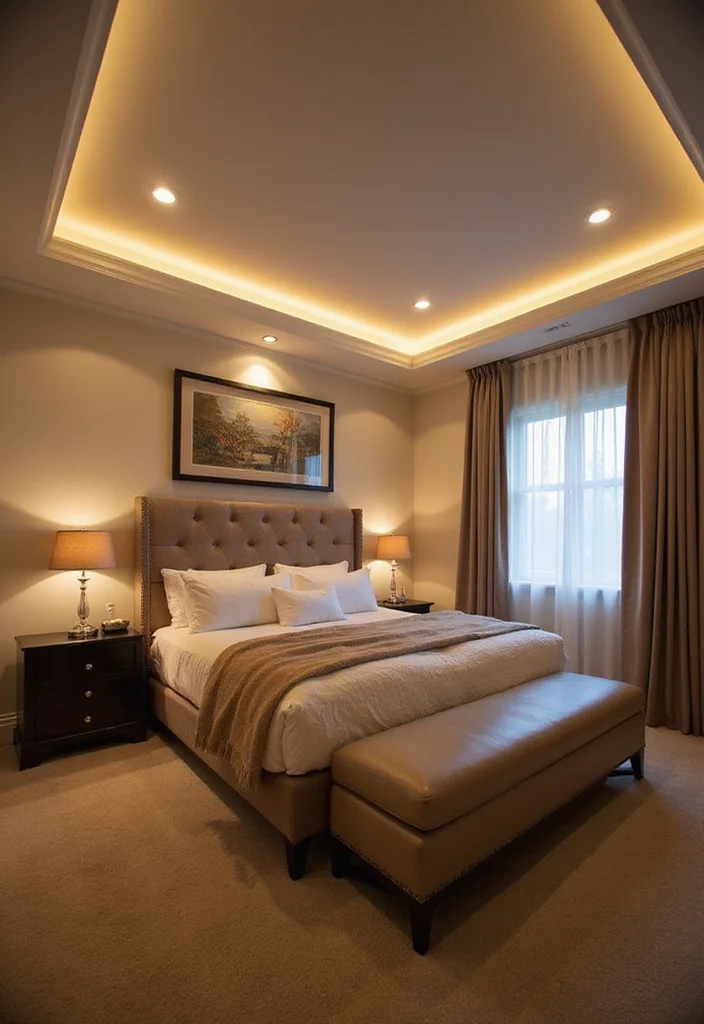 10 Tray Ceiling Ideas Bedroom for Added Visual Depth 56 10 Tray Ceiling Ideas Bedroom for Added Visual Depth - 6. Integrated Lighting Designs