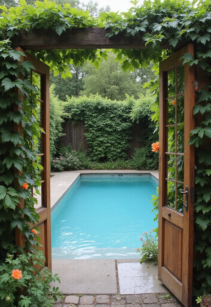 12 Backyard Pool Privacy Ideas for Secluded Relaxed Swimming - 2. Rustic Wooden Fences