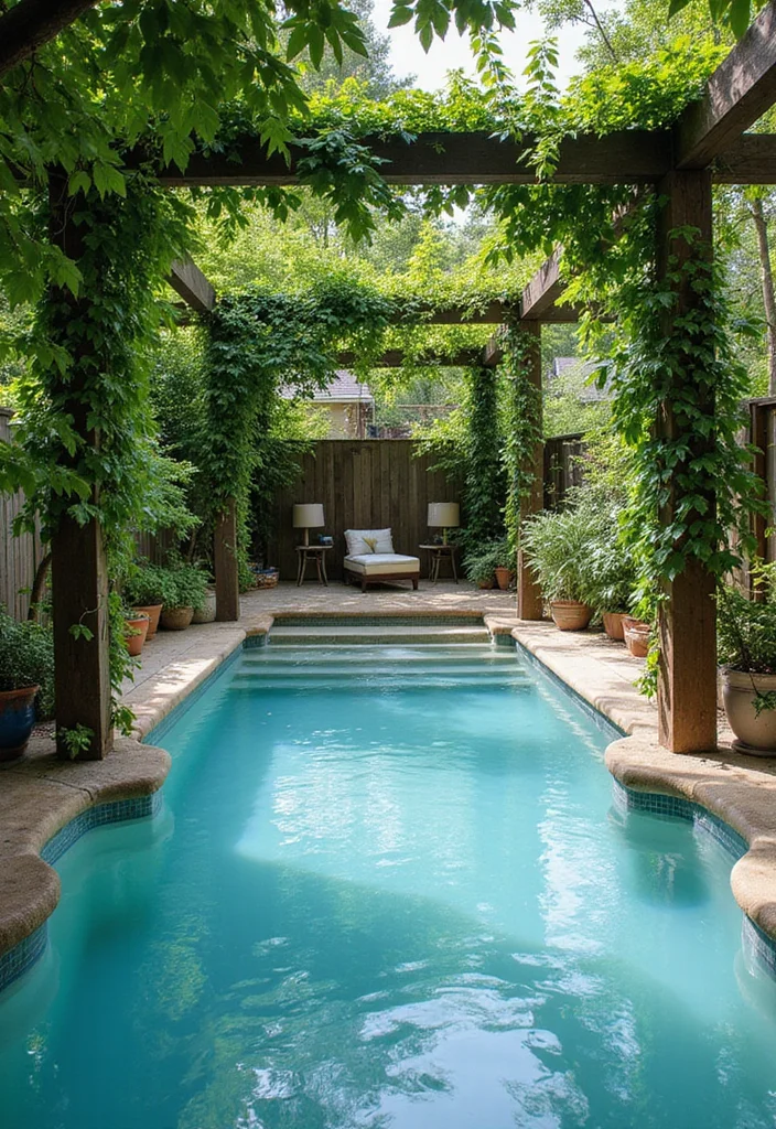 12 Backyard Pool Privacy Ideas for Secluded Relaxed Swimming - 7. Creative Use of Trellises