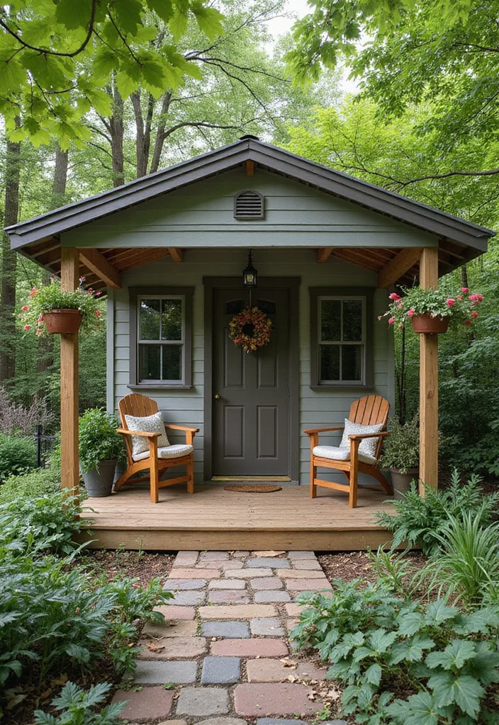 12 Backyard Studio Ideas for Functional Creative Space 56 12 Backyard Studio Ideas for Functional Creative Space - 6. Shed with a Porch