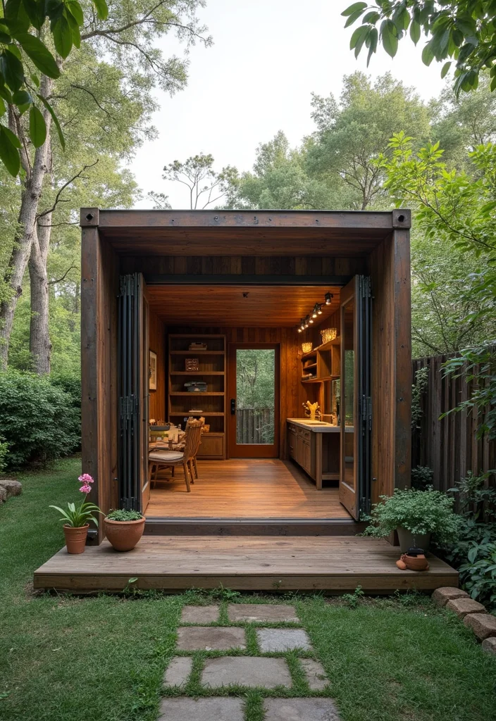 12 Backyard Studio Ideas for Functional Creative Space 78 12 Backyard Studio Ideas for Functional Creative Space - 8. Shipping Container Studio