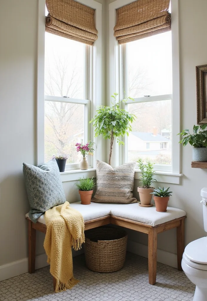 12 Bathroom Bench Ideas for Comfort and Practical Storage 122 12 Bathroom Bench Ideas for Comfort and Practical Storage - 12. Corner Bench