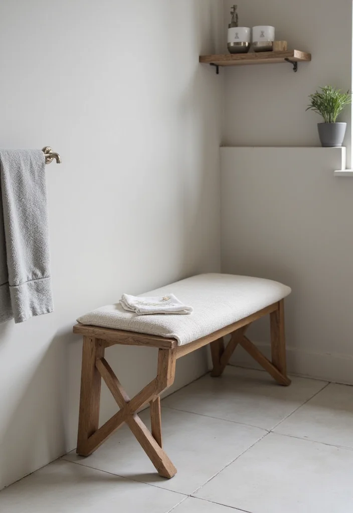 12 Bathroom Bench Ideas for Comfort and Practical Storage 56 12 Bathroom Bench Ideas for Comfort and Practical Storage - 6. Foldable Bathroom Bench