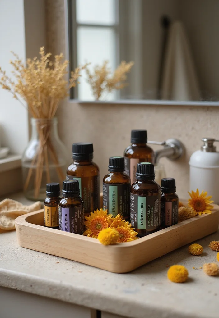 12 Bathroom Medicine Cabinet Ideas for Better Organization - 6. Aromatherapy Storage Solutions
