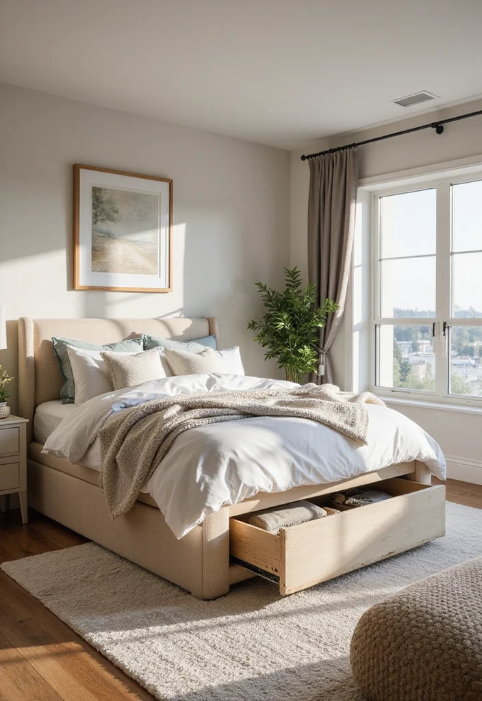 12 Bedroom Ideas With Wardrobe for Smart Integrated Storage - 5. Multi-Functional Furniture