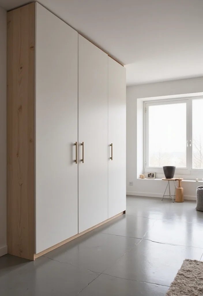 12 Bedroom Ideas With Wardrobe for Smart Integrated Storage - 9. Minimalist Sliding Wardrobes