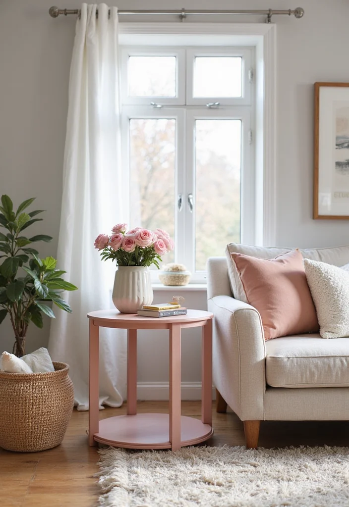 12 Blush Pink Living Room Ideas for Soft Modern Warmth - 9. Blush Pink Furniture Accents