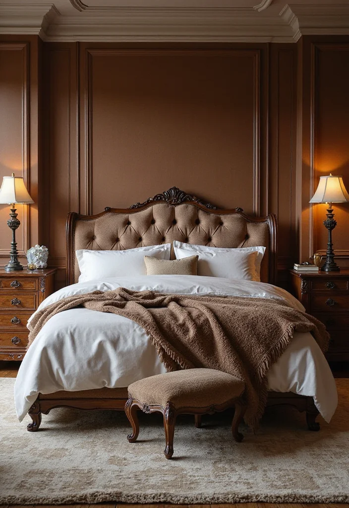 12 Brown and White Bedroom Ideas for Warm Balanced Neutrals - 11. Luxe Textures