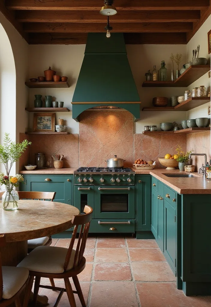 12 Colonial Kitchen Ideas for Classic Timeless Warmth 34 12 Colonial Kitchen Ideas for Classic Timeless Warmth - 4. Earthy Color Palette