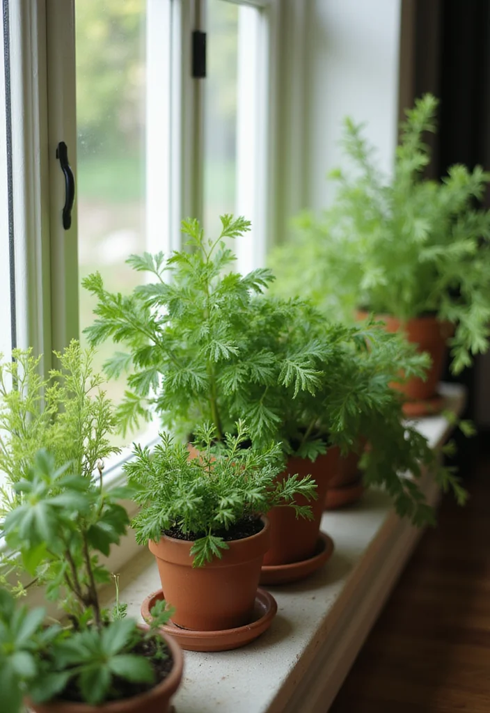 12 Cottage Core Kitchen Ideas for Soft Whimsical Charm - 4. Herb Gardens for Fresh Flavors