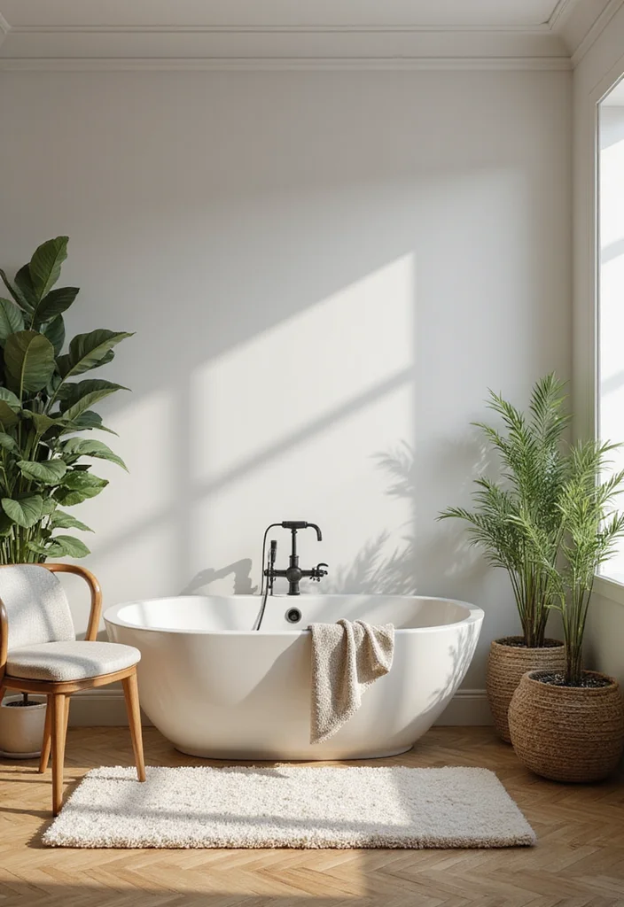 12 Country Style Bathroom Ideas for Cozy Rustic Charm - 12. Cozy Bathing Nooks