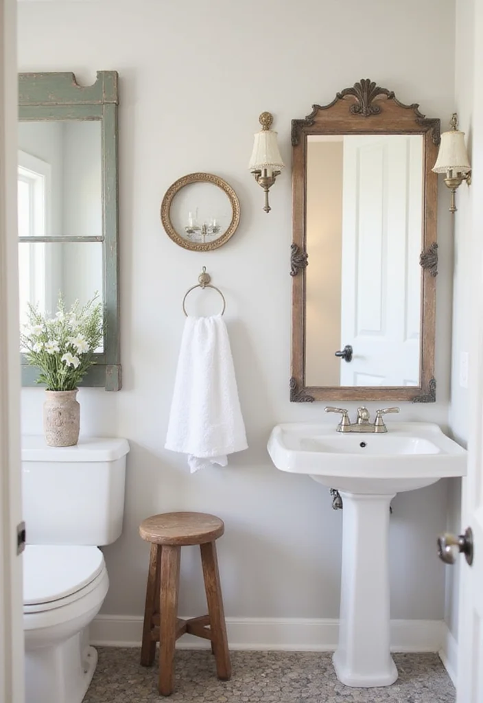 12 Country Style Bathroom Ideas for Cozy Rustic Charm - 6. Farmhouse Accessories
