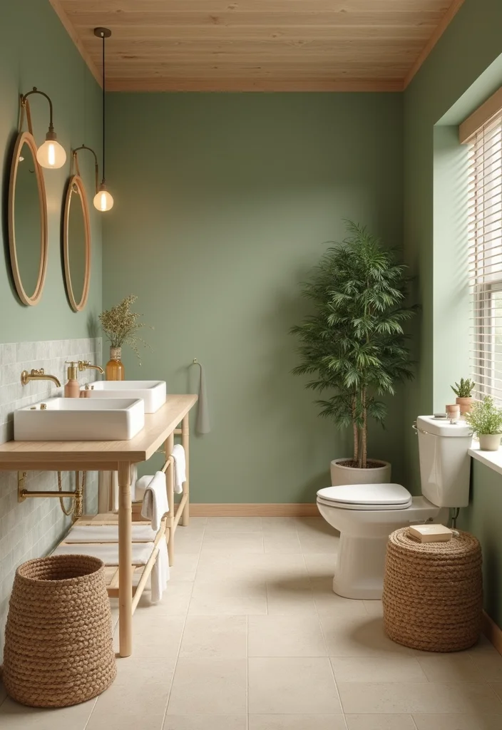 12 Country Style Bathroom Ideas for Cozy Rustic Charm - 7. Earthy Color Palettes