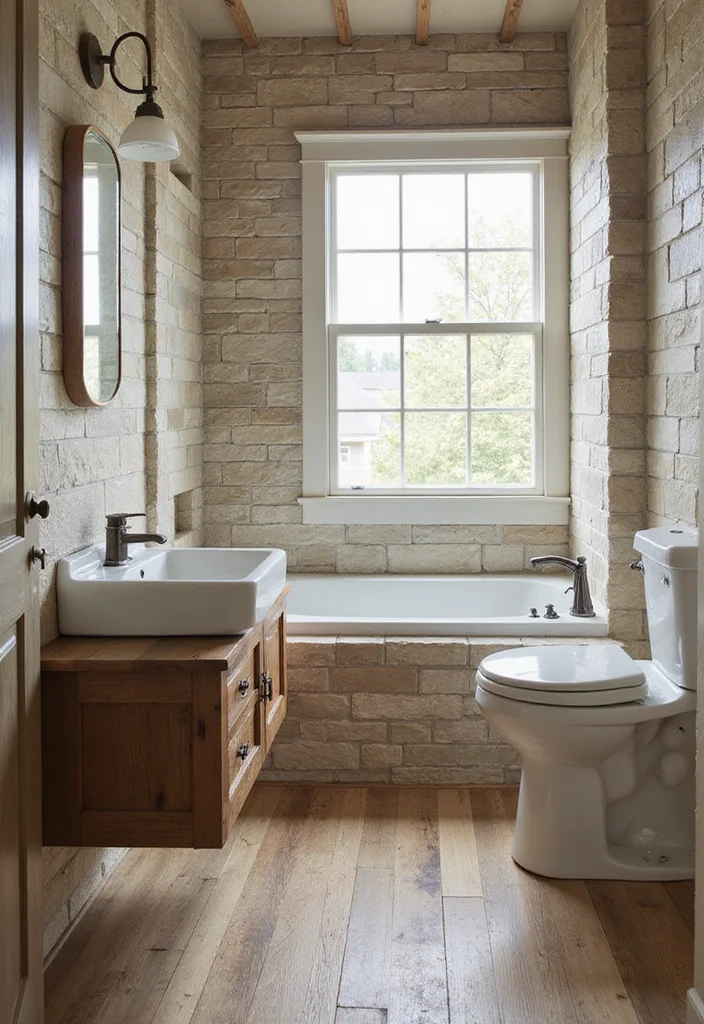 12 Country Style Bathroom Ideas for Cozy Rustic Charm - 9. Rustic Tiling Options