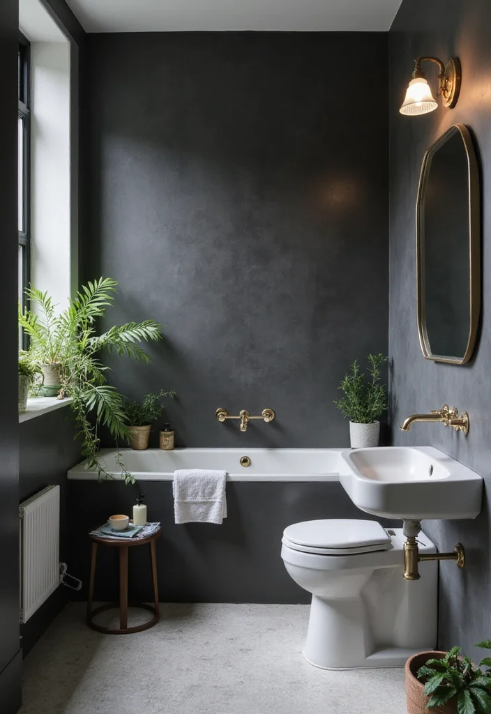 12 Dark Gray Bathroom Ideas for Sleek Modern Depth 1 12 Dark Gray Bathroom Ideas for Sleek Modern Depth - 1. Monochrome Magic