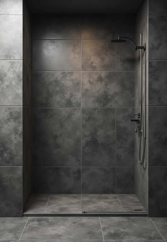 12 Dark Gray Bathroom Ideas for Sleek Modern Depth 12 12 Dark Gray Bathroom Ideas for Sleek Modern Depth - 2. Textured Tiles