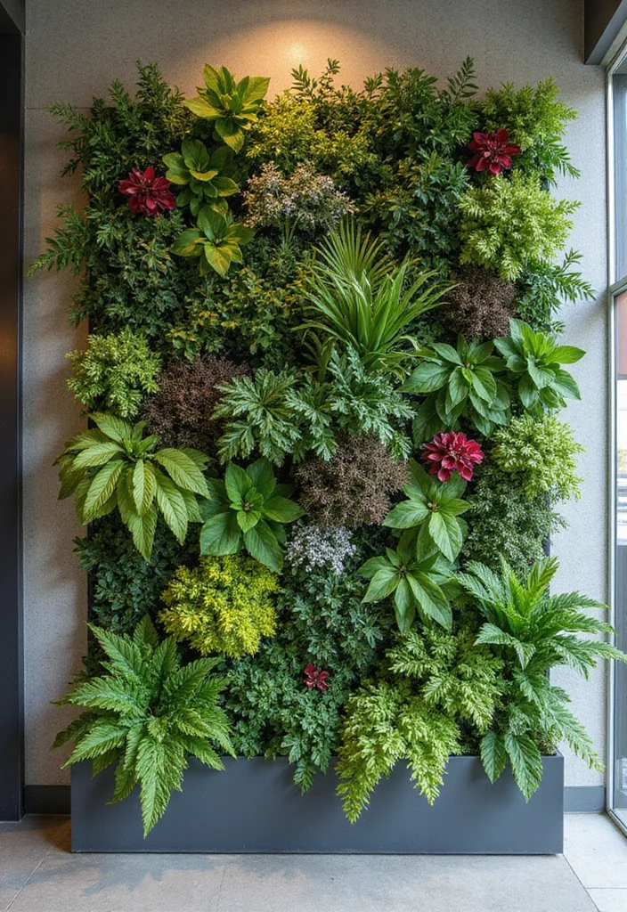 12 Elevated Backyard Ideas for Terraced Useful Levels - 2. Vertical Garden Wall