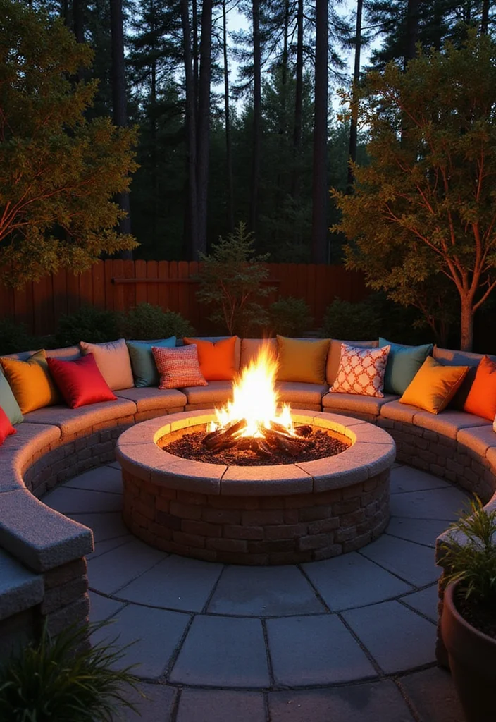 12 Elevated Backyard Ideas for Terraced Useful Levels - 3. Cozy Fire Pit Nook