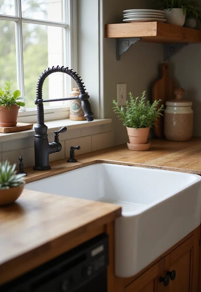 12 Farmhouse Kitchen Sink Ideas for Functional Rustic Style - 1. Classic Apron Front Sink