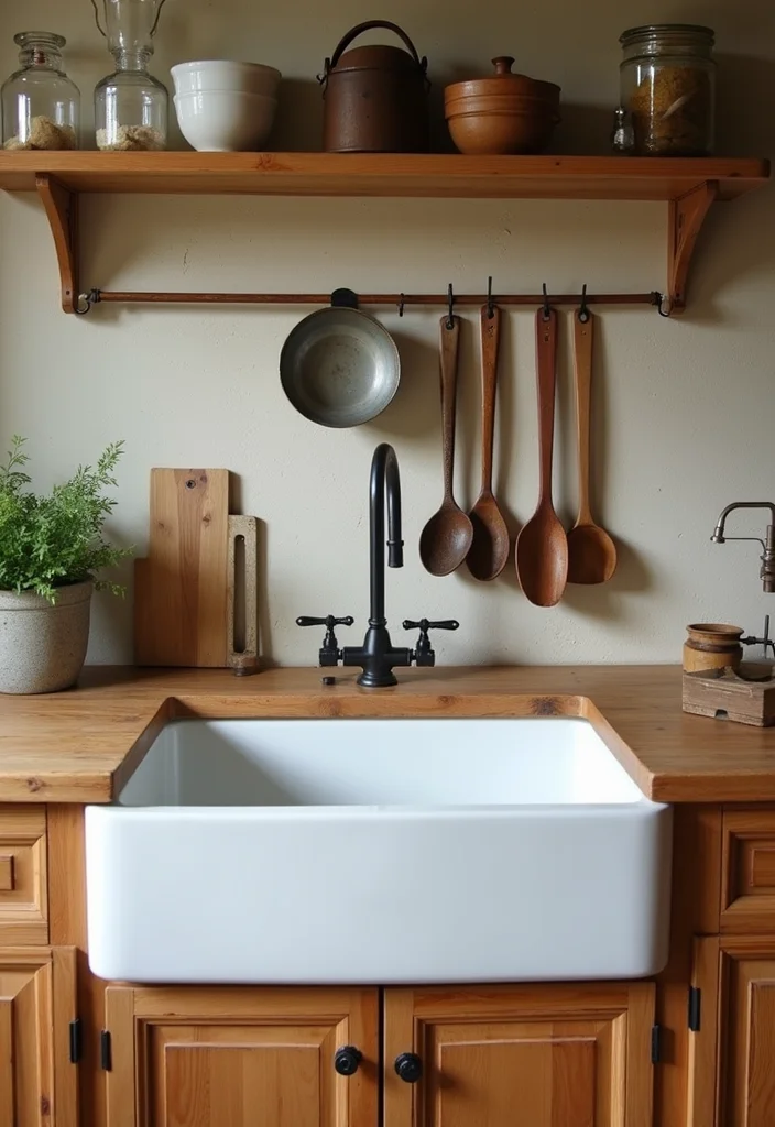 12 Farmhouse Kitchen Sink Ideas for Functional Rustic Style - 5. Farmhouse Sink with Built-in Drying Rack