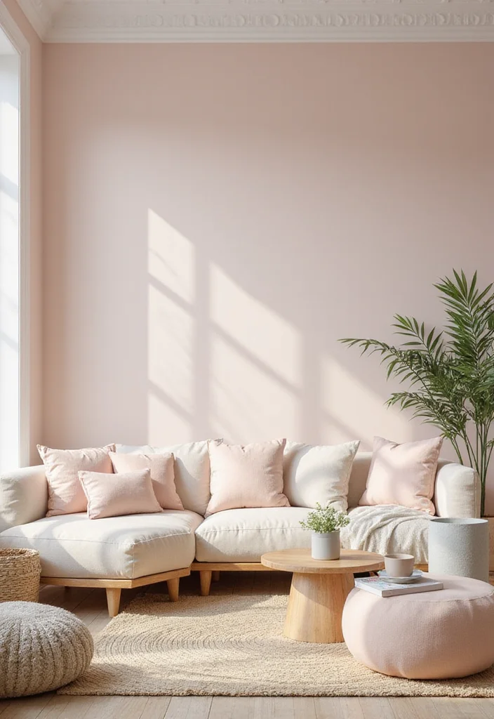 12 Florida Living Room Ideas for Bright Airy Comfort - 1. Embrace Soft Pastels