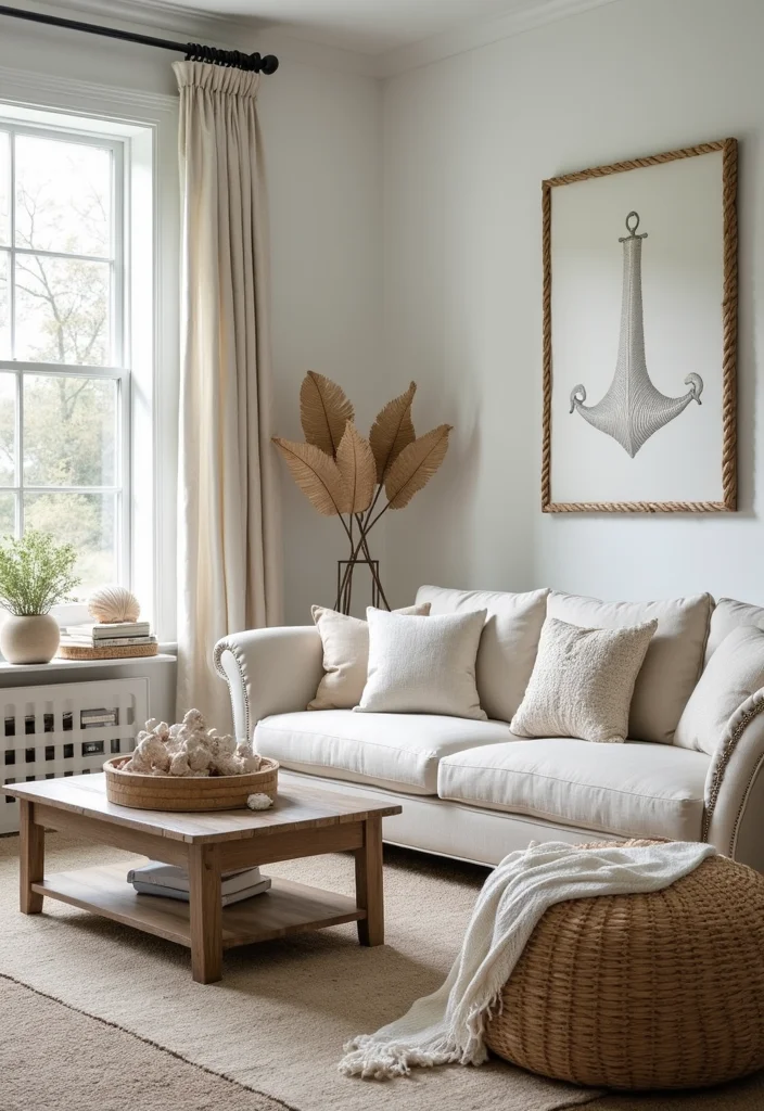 12 Florida Living Room Ideas for Bright Airy Comfort - 7. Nautical Accents