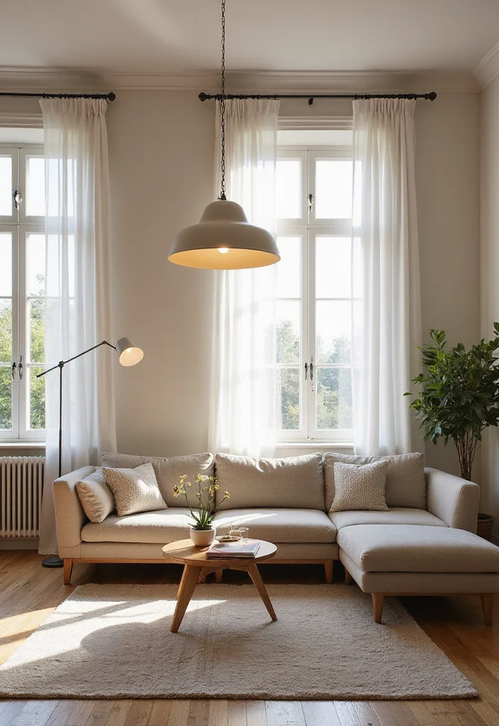 12 Florida Living Room Ideas for Bright Airy Comfort - 8. Bright Lighting Fixtures